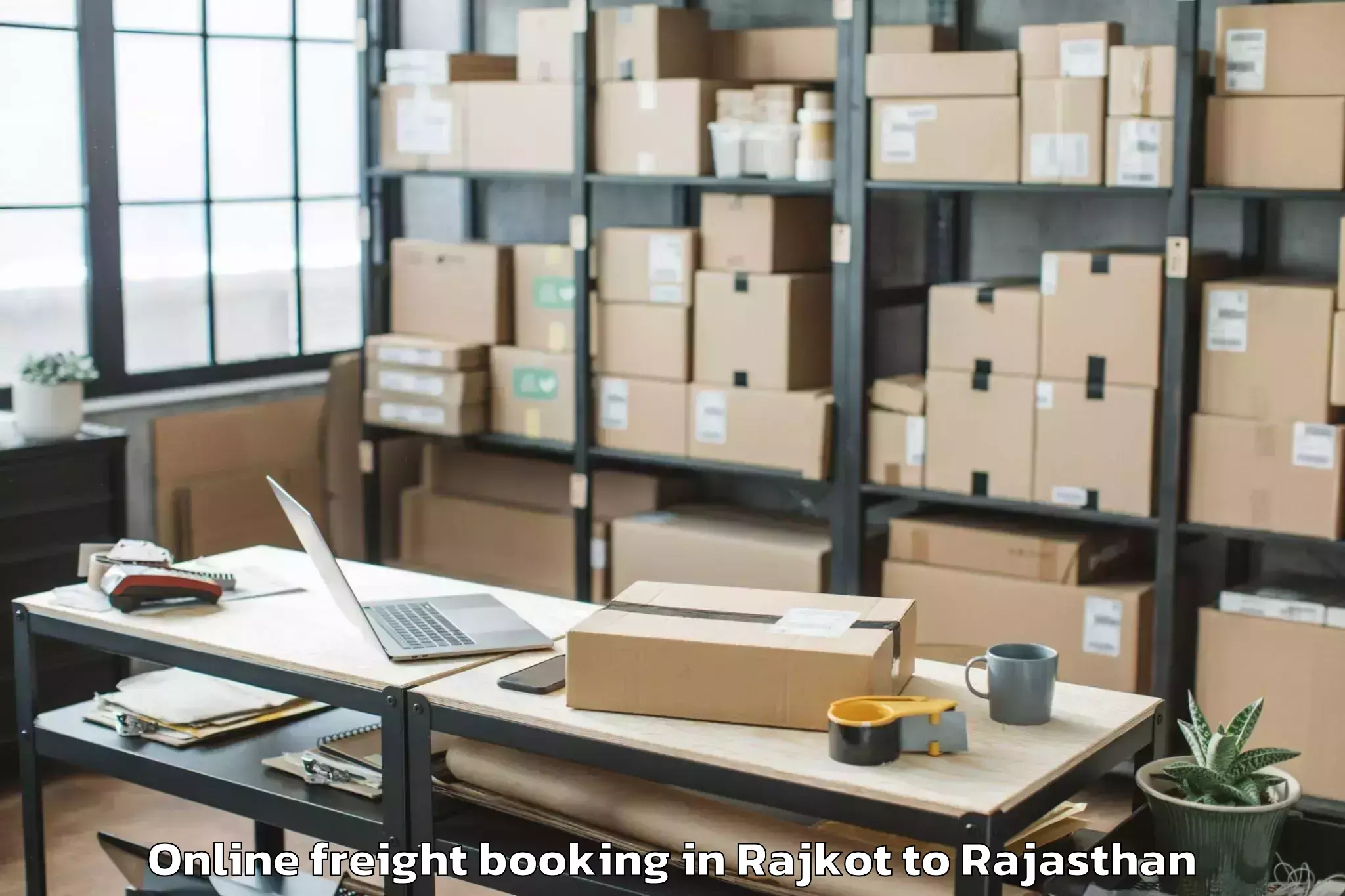 Reliable Rajkot to Bikaner Airport Bkb Online Freight Booking